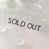 レトロ　ガラスコップ/タンブラー/グラス　グリーン　草葉柄　未使用品（ｂ3729）