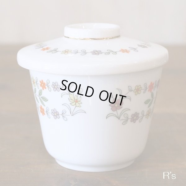 画像3: Sone　ソネチャイナ　茶碗蒸し器/キャニスター　レトロ花柄　未使用品