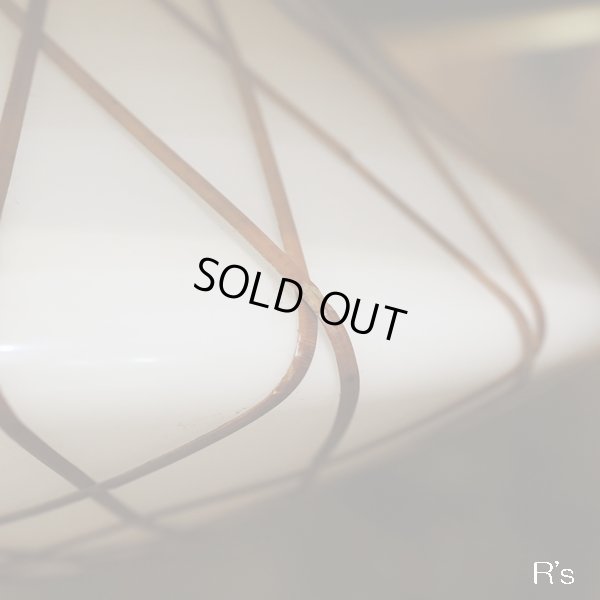 画像4: レトロ　ペンダントライト/吊り下げ照明　金色アルミ×ガラス　ユーズド品