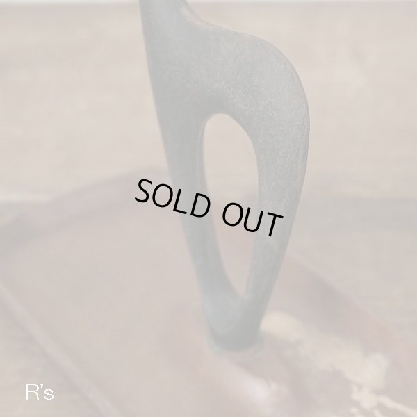 画像6: レトロ　ペン皿/小物トレー　鹿アイアン×ウッドトレイ　ユーズド品　