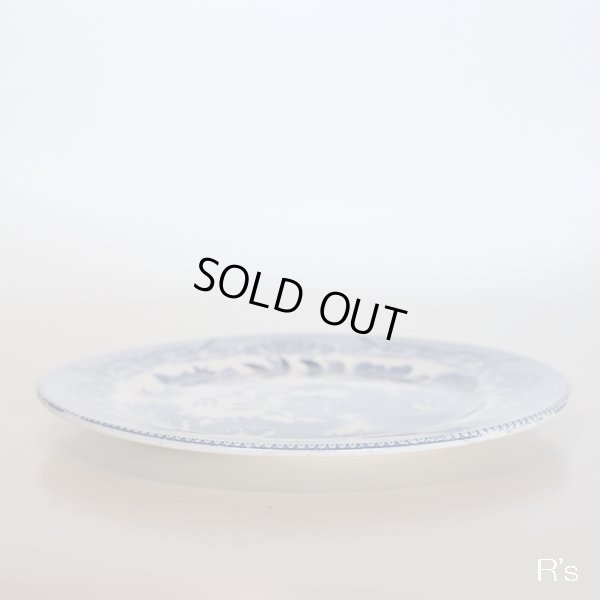 画像2: アンティーク　古い平皿　ブルーウィロー　未使用品（セ3796）