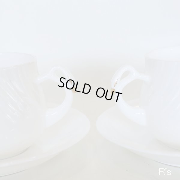 画像5: Maruri　ボーンチャイナ　ペア　コーヒーカップ＆ソーサー　スプーン付き　スワン　MR920　未使用品　箱付き（ア3818）