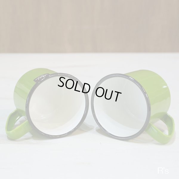 画像11: ｄｗ　デコラウェア　ホーローカップ2客＆エナポットポリー　グリーン　未使用品　箱付き（箱4　3854）