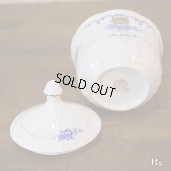 画像5: SEYEI　セーエー陶器　FINE　Opal China　シュガーポット/キャニスター　青い花柄　未使用品（を3857）