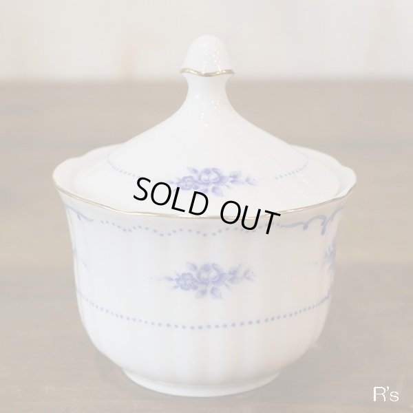 画像3: SEYEI　セーエー陶器　FINE　Opal China　シュガーポット/キャニスター　青い花柄　未使用品（を3857）