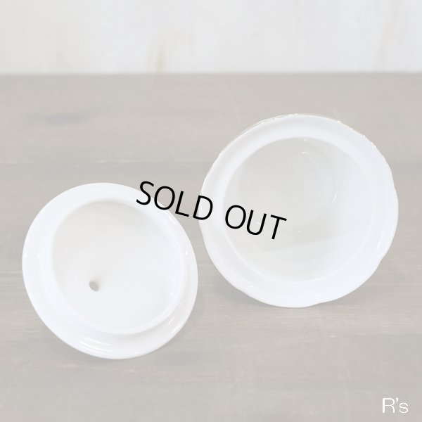 画像4: SEYEI　セーエー陶器　FINE　Opal China　シュガーポット/キャニスター　青い花柄　未使用品（を3857）