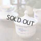 SEYEI　セーエー陶器　FINE　Opal China　シュガーポット/キャニスター　青い花柄　未使用品（を3857）