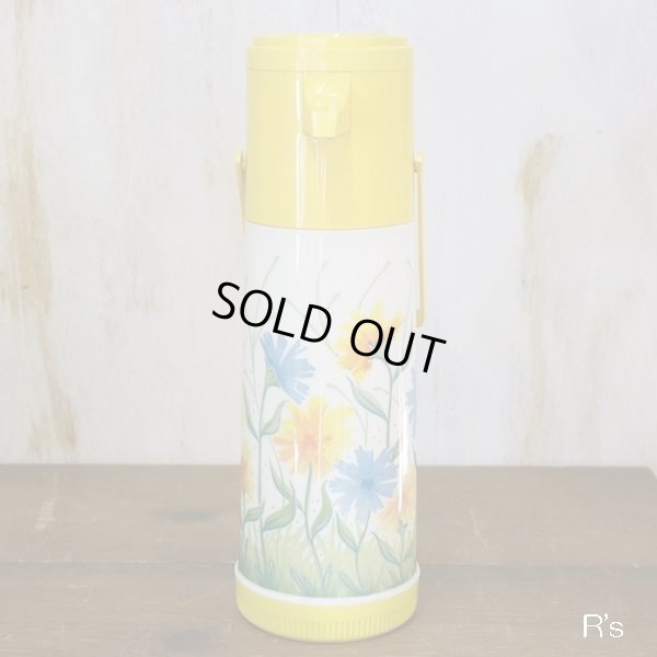 画像3: U.S.A.　アラジン　PUMP A DRINK　バキュームボトル/エアーポット　ハンドル付き　イエロー　花柄　ユーズド美品