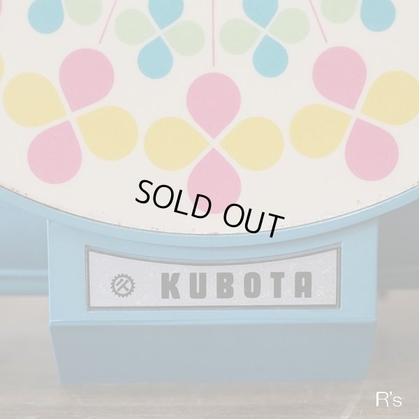 画像5: KUBOTA　クボタ　レトロ　温度計付きキッチンスケール/壁掛け秤　2Kg　ブルー　ユーズド品