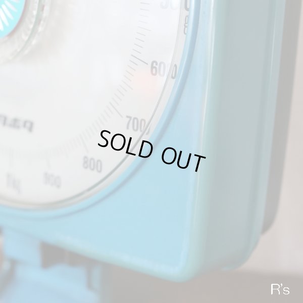 画像11: KUBOTA　クボタ　レトロ　温度計付きキッチンスケール/壁掛け秤　2Kg　ブルー　ユーズド品