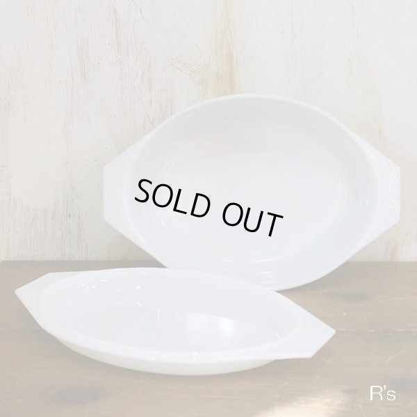 画像3: U.S.A.　オールドパイレックス　オーブンウェア　オーバルキャセロール　グリーン　アンティーク品（ヨ3885）