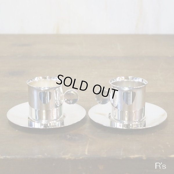 画像3: フランス　Christofle　クリストフル　シルバー　ペアデミカップ＆ソーサー　ユーズド品