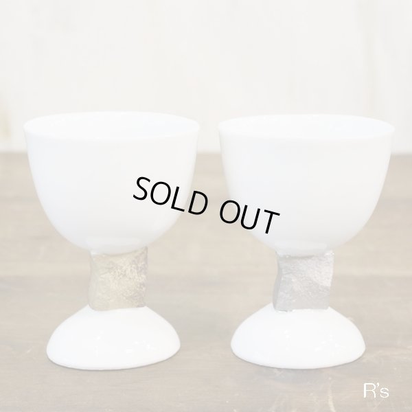 画像2: 長江重和作　ペアワインカップ　ゴールド＆シルバー　未使用品　箱付き