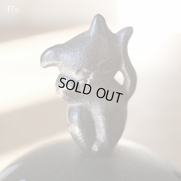 画像4: 南部鉄　香炉　猫×魚　未使用品（ン3931）