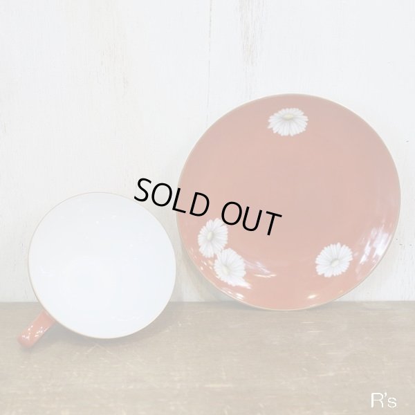 画像5: ノリタケ　赤菊　ティーカップ＆ソーサー　未使用品（え3943）