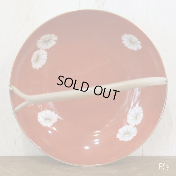 画像5: ノリタケ　赤菊　ハンドル付きプレート/サーブプレート　未使用品