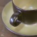 画像3: ノリタケ　FOLKSTONE　GENUINE　ストーンウェア　デミタスカップ＆ソーサー　茶×黄　未使用品（ AＱ 3970）