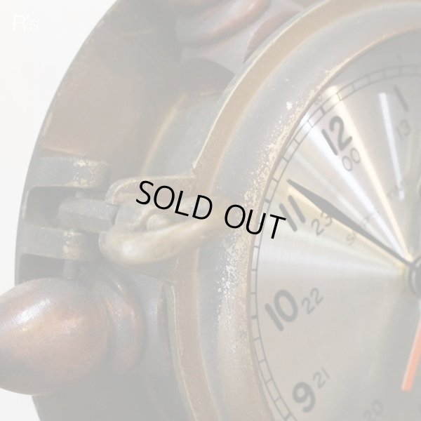 画像6: 船舵輪型　木製　壁掛け時計/ウォールクロック　SHIP'S TIME　ユーズド品