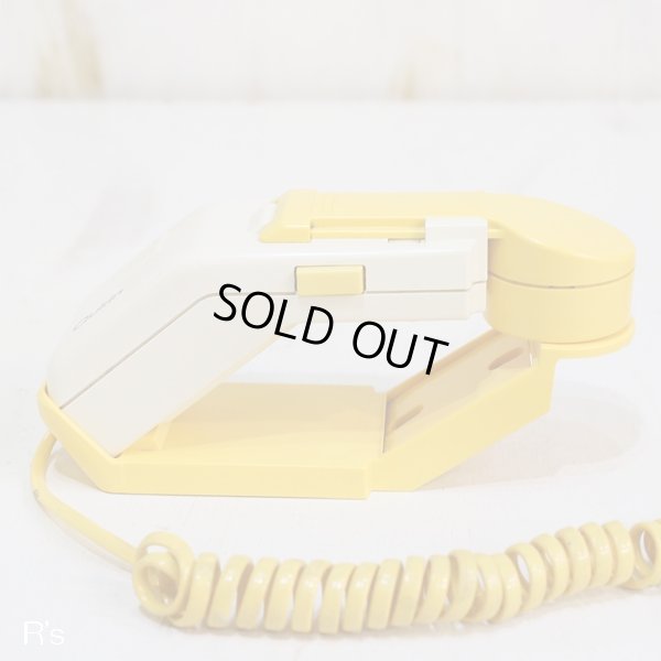 画像3: 富士通　レトロ　プッシュホン/押しボタン式電話機/壁掛け電話機　Quirin　キラン　イエロー　ユーズド品（モ145）