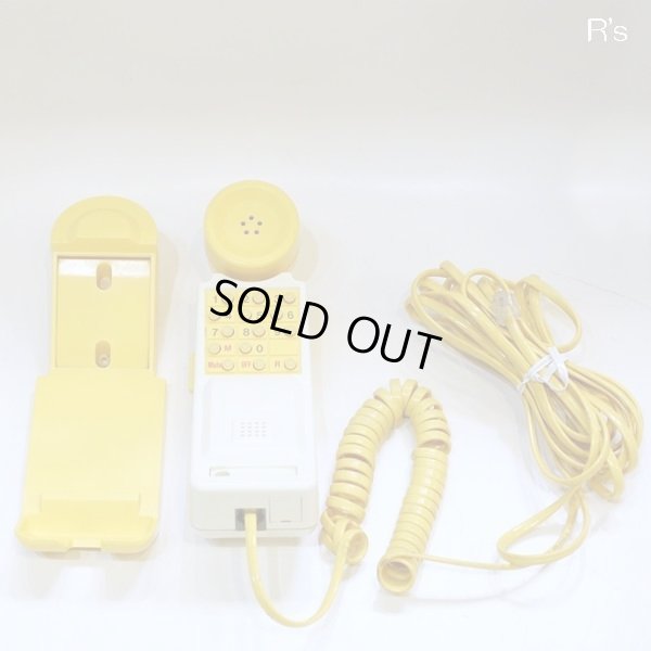 画像5: 富士通　レトロ　プッシュホン/押しボタン式電話機/壁掛け電話機　Quirin　キラン　イエロー　ユーズド品（モ145）