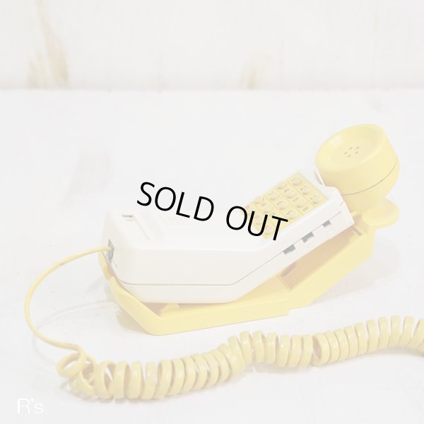 画像4: 富士通　レトロ　プッシュホン/押しボタン式電話機/壁掛け電話機　Quirin　キラン　イエロー　ユーズド品（モ145）