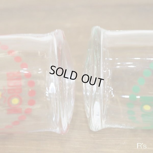 画像6: RIBBON　リボンシトロン　くるくるグラス/レトロコップ　レッド＆グリーン　ペアセット　未使用品