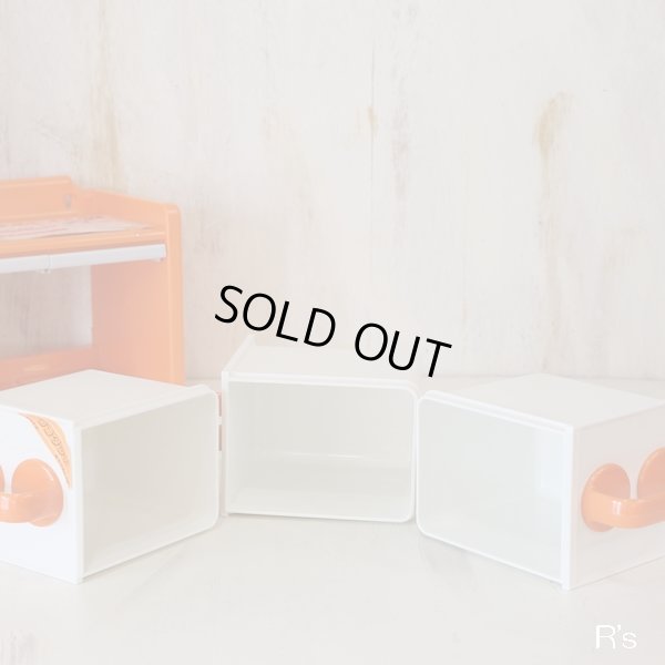 画像5: レトロ　タダプラ　調理容器　3連調味料入れ　クックテナー　オレンジ　未使用品　箱付き