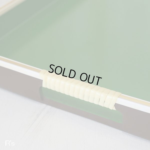 画像3: レトロ　お盆/サーブトレー　長方形　グリーン　未使用品