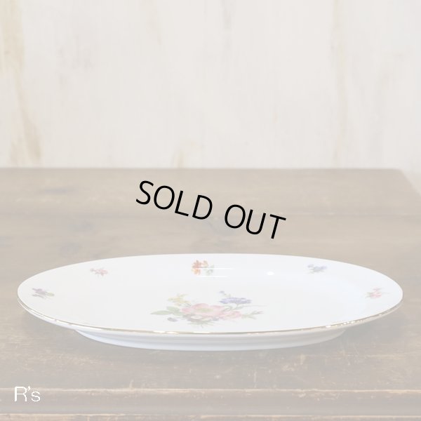 画像2: ドイツ　FURSTNBERG　フュルステンベルク　オーバルプレート/楕円大皿　花柄　未使用品