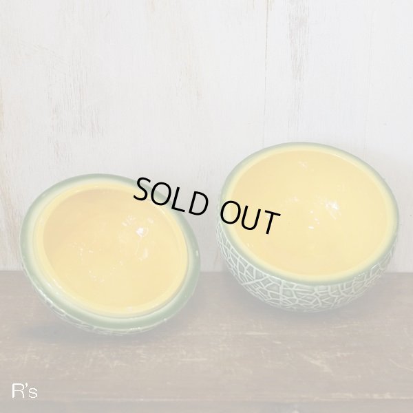 画像3: SEYEI　セーエー陶器　夕張メロン　キャニスター　蓋付きボウル　小物入れ　未使用品（ク4116）