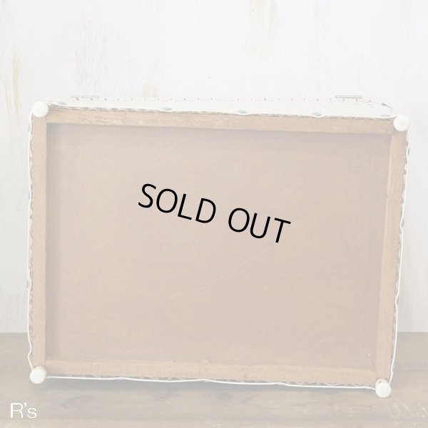 画像8: レトロ　木製　ビニール編み籠　ストッカー　花柄　ユーズド品（店4139）