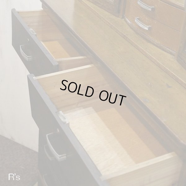 画像6: 木製　レトロ　6段タンス　飾り棚付き　ユーズド品（店4181）