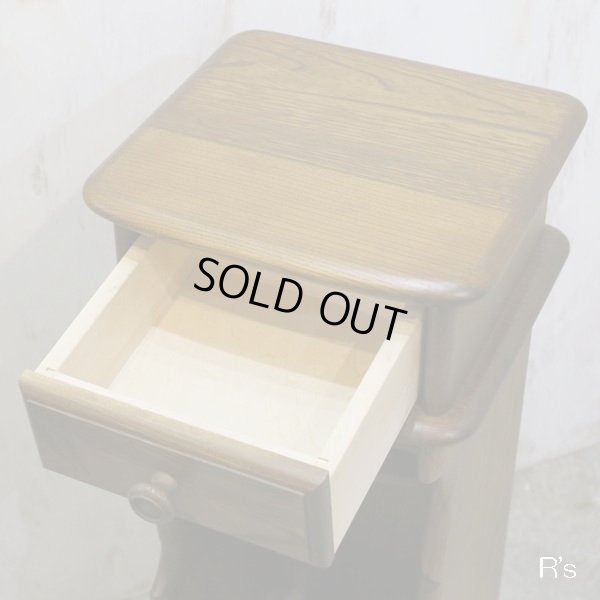 画像4: カリモク　木製　電話台　小棚　花台　ユーズド品（店4183）