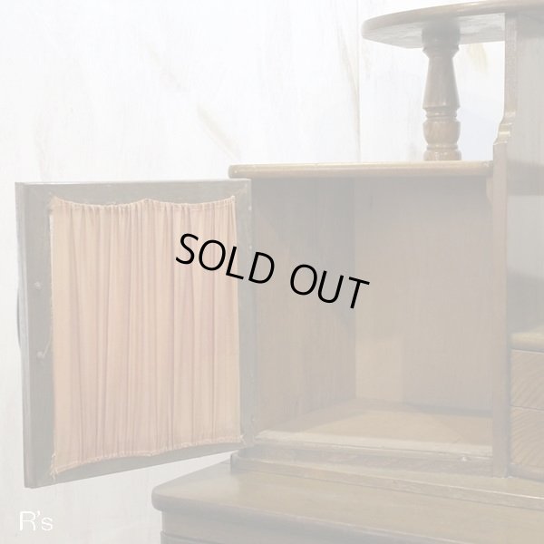 画像4: 木製　レトロ　6段タンス　飾り棚付き　ユーズド品（店4181）