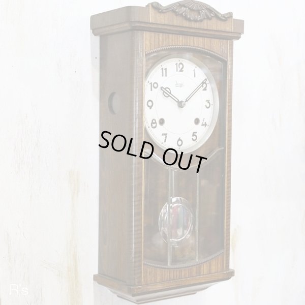 画像2: 明治時計　振り子時計　レトロ　柱時計　木製　11days　ユーズド品（店4194）