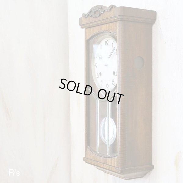 画像3: 明治時計　振り子時計　レトロ　柱時計　木製　11days　ユーズド品（店4194）