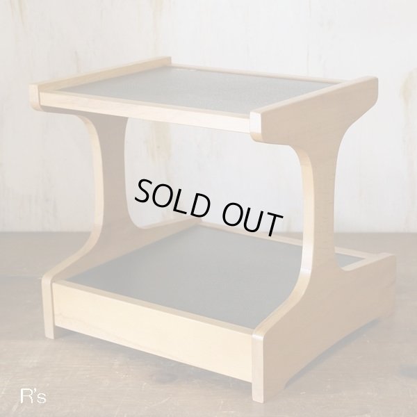 画像3: カリモク　卓上電話台　小引き出し付き　2段　ユーズド美品（店4197）