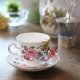 イギリス　クラウン・スタッフォードシャー　カップ＆ソーサー　ボーンチャイナ　花柄　未使用品（箱10　4229）