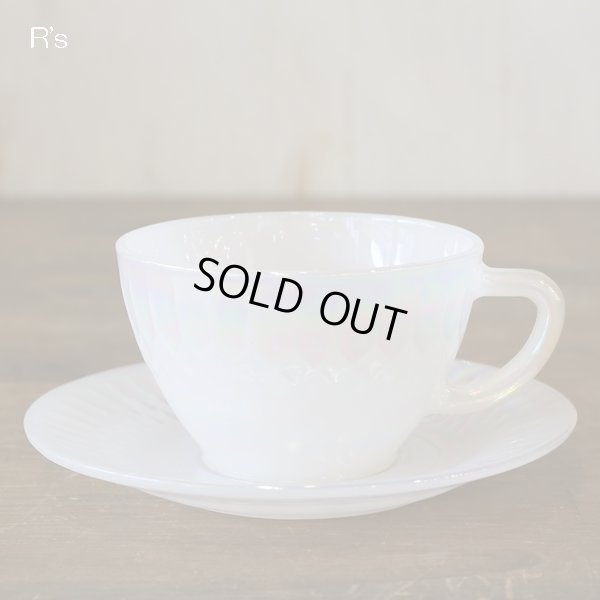 画像2: U.S.A.　フェデラル　オーロラ　カップ＆ソーサー　白　未使用品（店4321）