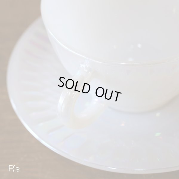 画像3: U.S.A.　フェデラル　オーロラ　カップ＆ソーサー　白　未使用品（店4321）