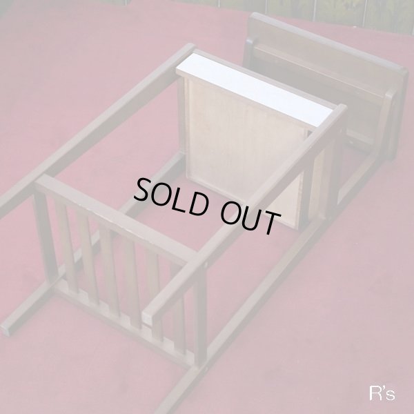 画像9: カリモク　電話台　木製　飾り棚　花台　ユーズド品（店4340）