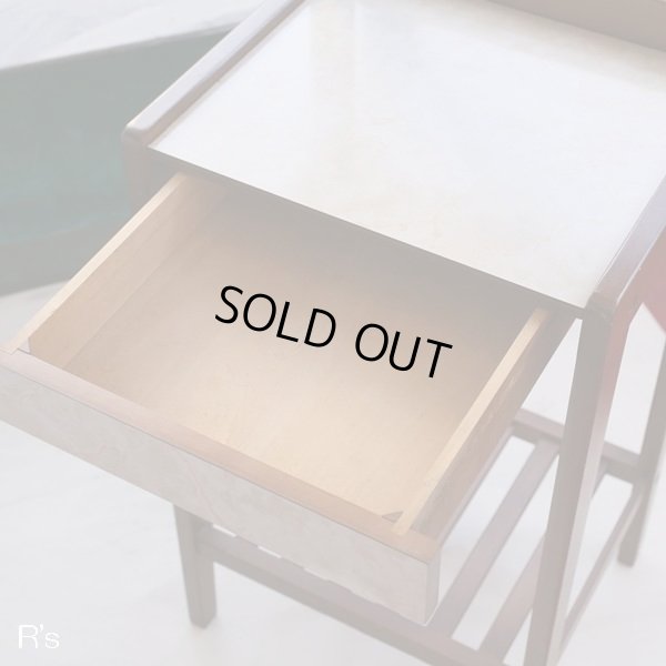 画像3: カリモク　電話台　木製　飾り棚　花台　ユーズド品（店4340）