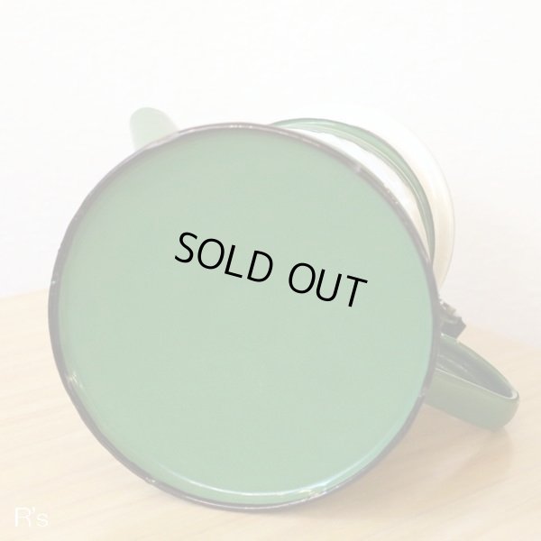 画像6: レトロ　ホーローポット　グリーン　ユーズド品（店4346）