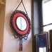 画像1: セルコン　レトロ　壁掛け鏡　ウォールミラー　珠飾り　HG6008　未使用品（店4360） (1)