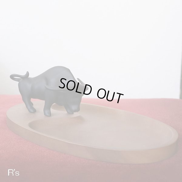 画像4: 木製トレイ　水牛モチーフ　未使用品（店4408）