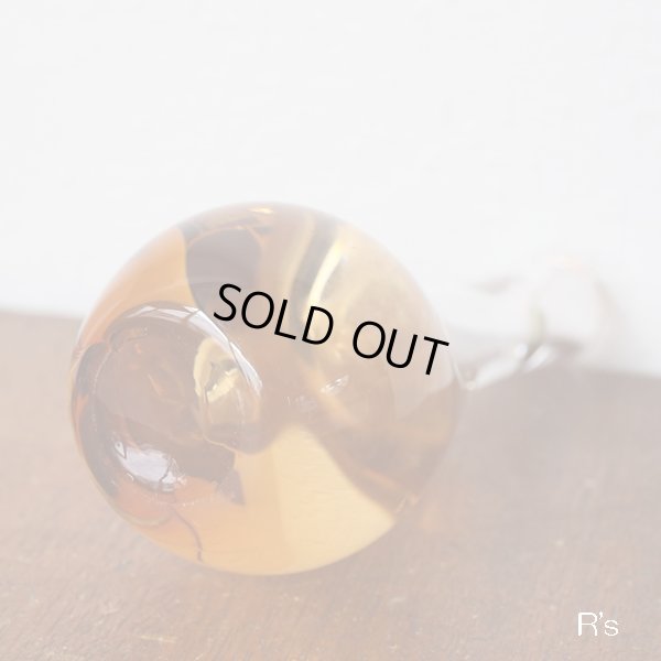 画像8: ノリタケクリスタル　ガラスフラワーベース　一輪挿し　アンバー　未使用品（a4415）