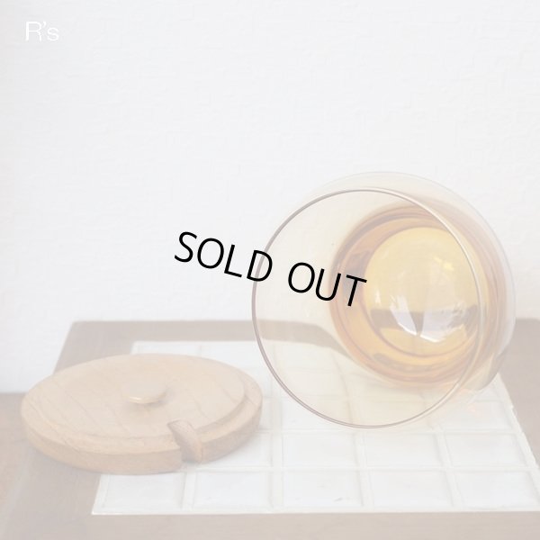 画像5: LEC　リブジョイ　ガラスシュガーポット　キャニスター　アンバー　未使用品（ｘ4417）