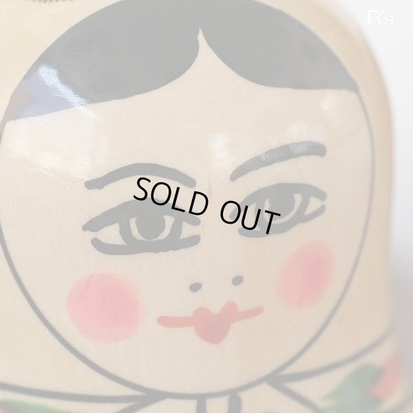 画像3: USSR　マトリョーシカ人形　スカーフを巻いた女性　7体セット　ユーズド品（ｑ4446）