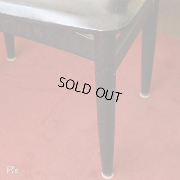 画像7: 鳥取家具　ヴィンテージ・スツール　椅子　黒　脚先白　ユーズド品（店4521）