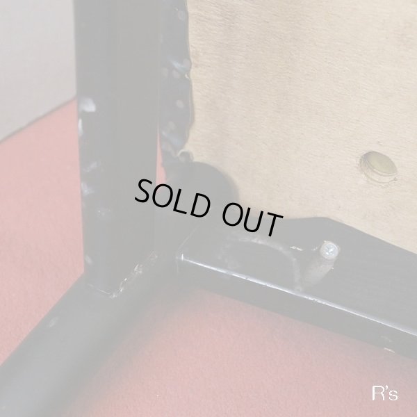 画像9: 鳥取家具　ヴィンテージ・スツール　椅子　黒　脚先白　ユーズド品（店4521）